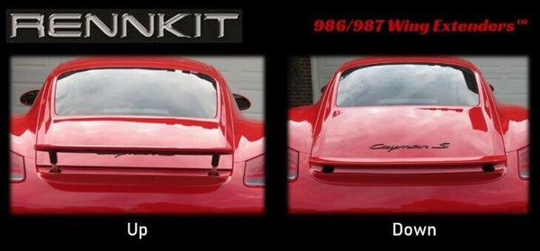 rennkit 987 987.1 Cayman & Boxster Rear Boot Spoiler Wing Height Extenders™