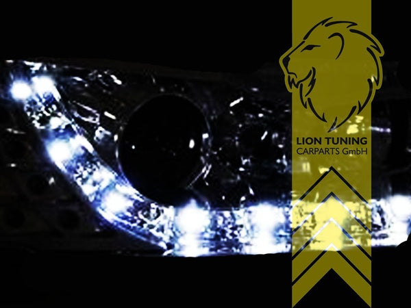 LT Pair LED DRL Lightbar Halo Headlights VW Passat 3B sedan Variant black LHD