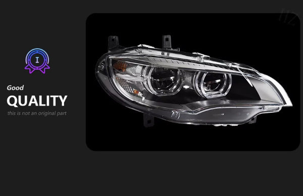 TYPY Pair LED DRL Lightbar Projector Headlights BMW X6 E71 2007-2013 LHD