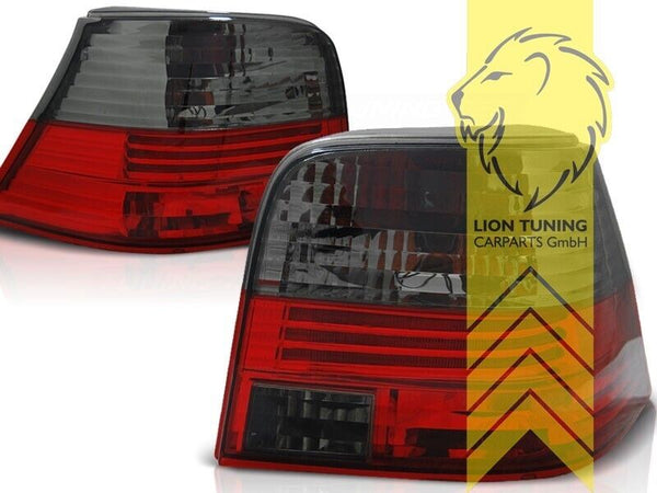 LT Pair Halogen Rear Lights Tail Lamps VW Golf 4 1J1 97-05 red black smoke LHD