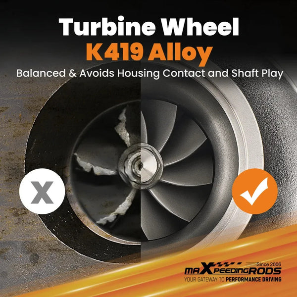 MXPR GT30 GT3076 Upgrade Turbo Charger 500HP Ball Bearing AR 0.82 Universal