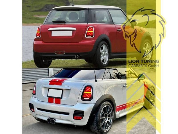 LT Pair LED Lightbar Rear Lights Tail Mini Cooper One R50 R52 R53 Red 01-08 JCW