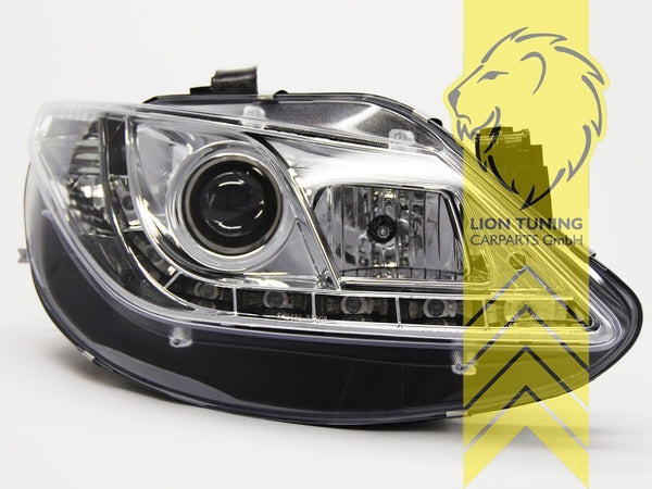 LT LED DRL Lightbar Halo Ring Headlights Seat Ibiza 6J 6J5 08-12 chrome LHD