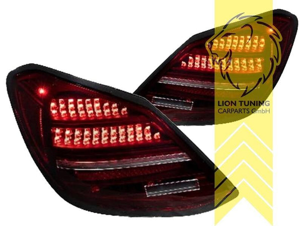 LT LED DRL Lightbar Rear Tail Lights Mercedes Benz C-Class W205 14-21 red LHD