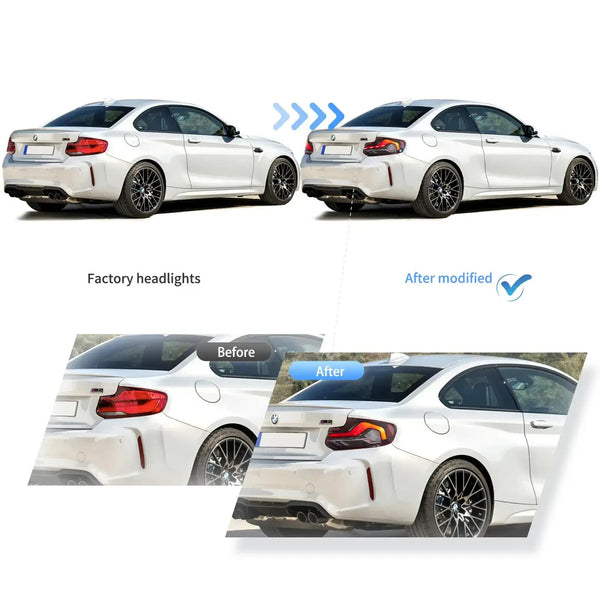 VLAND 14-21 BMW 2 Series F22 F23 M2 F87 LED Tail Lights Start-up Animation