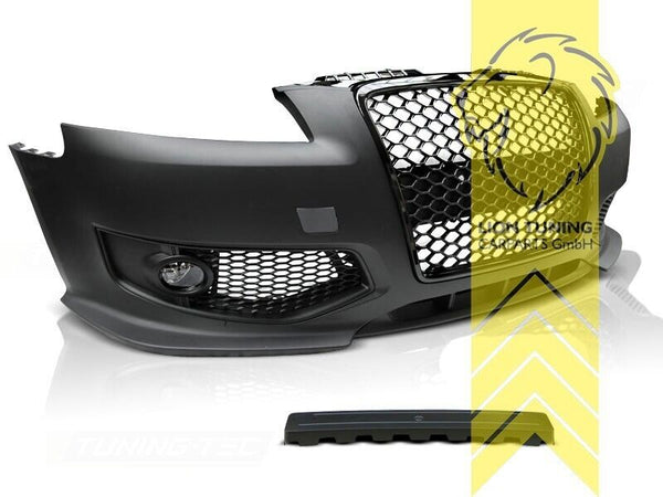 LT Front bumper & grille fogs Audi A3 8P + S3 & S-Line grill Black Chrome 04-08