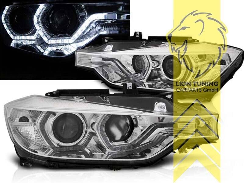 LT LED DRL Lightbar Headlights BMW F30 Sedan F31 Touring LCI chrome LHD