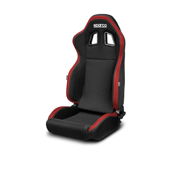 ATS Sparco Universal Bucket Seat R100 MY22 Black Red Recline 8033280433987