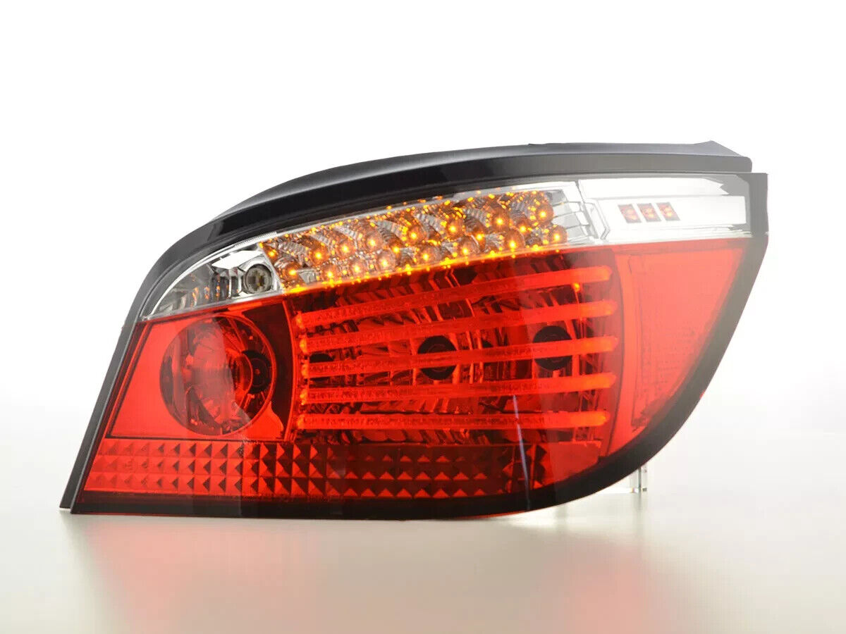 FK Pair LED Rear Lights Tail Lamps BMW 5 E60 sedan 08-09 red clear Cl M5 LHD