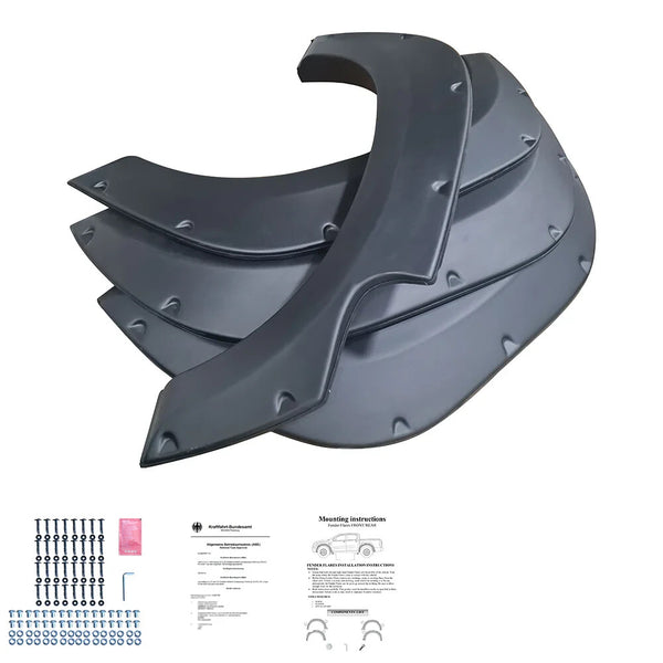 OW Fender Flares Wide Arch Kit SSANGYONG Musso Grand SWB 18-20 ABE TUV Black ABS