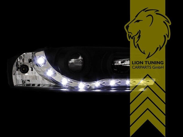 LT LED DRL Lightbar Headlights Audi A4 B6 8E Sedan Avant 00-04 H1 chrome LHD