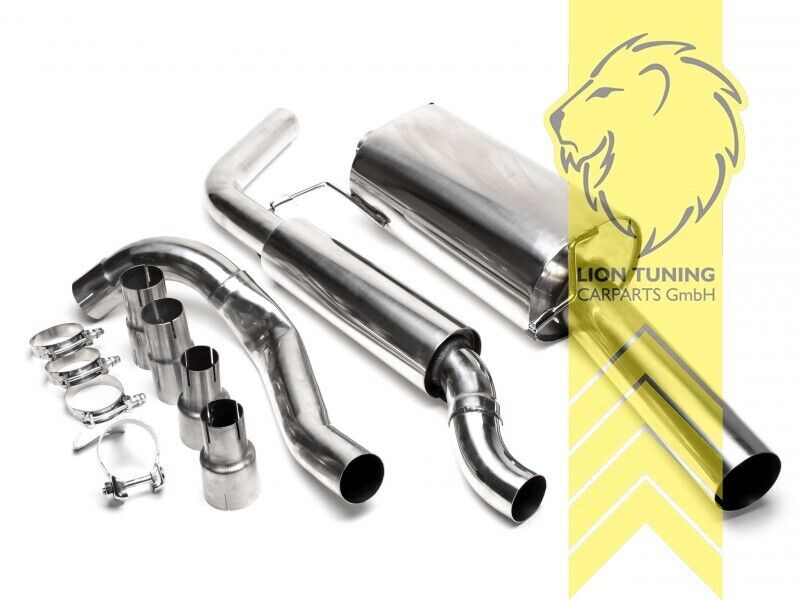 LT Stainless Steel Group A Sports Exhaust System VW Scirocco 2 53B 1x70mm