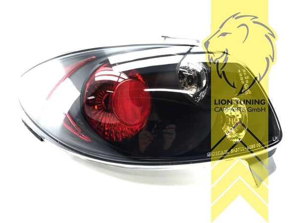 LT Pair Halogen Rear Lights Tail Lamps Peugeot 206CC 2D Cabriolet black Red LHD