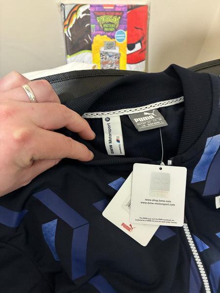 BNWT Official BMW M Motorsport Puma Tracksuit Top Jacket L Large Navy Mens Merch