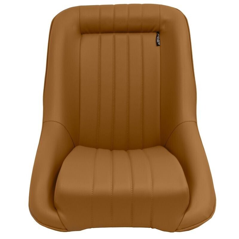 Auto-Style x1 Classic Car Retro Kit Sports Fixed Back Bucket Seat Beige PVC inc slides