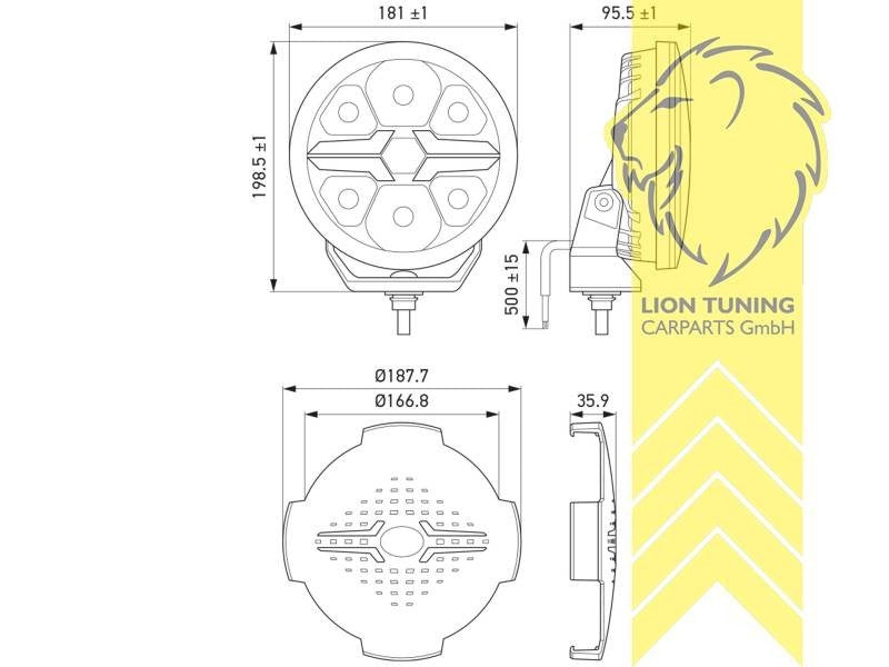 LT x2 7" Hella Chrome Blade Universal LED Auxiliary High Beam Fogs Headlights