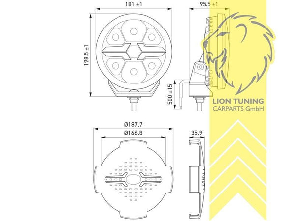 LT x2 7" Hella Chrome Blade Universal LED Auxiliary High Beam Fogs Headlights