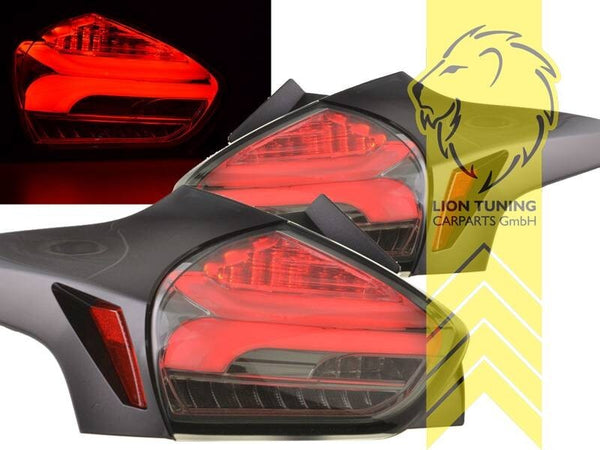 LT Pair LED Lightbar Rear lights Ford Focus 3 MK5 15-18 Facelift black LHD
