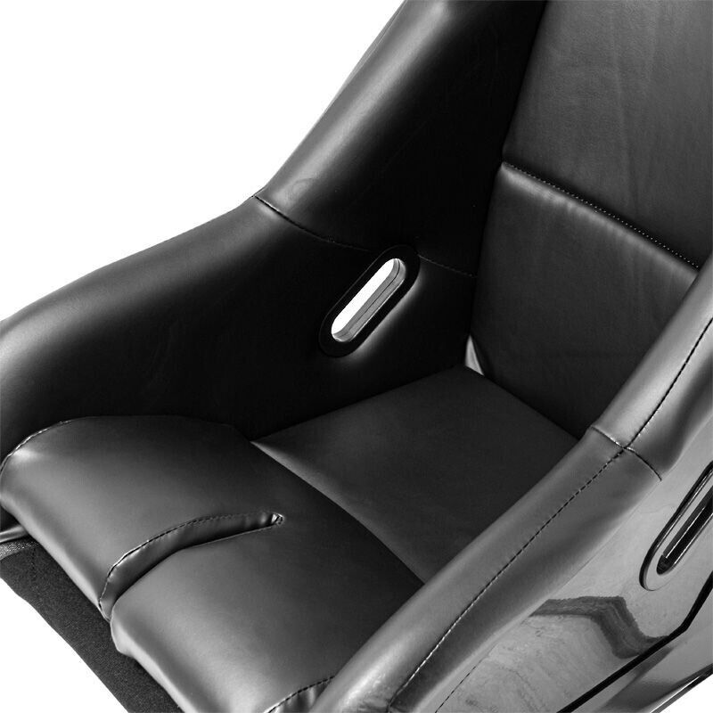 UK Stock x1 ATS Black Synth Leather Drift / Track / Rally / Fast Road Car / Racing Simulator Bucket Seat fiberglass hard back