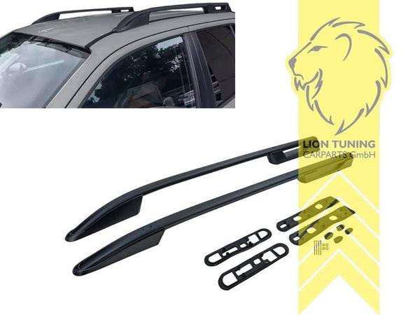LT Aluminum roof rails side load bars for VW Amarok 1 black 2H 2010-20