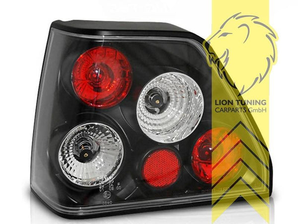 LT Pair Halogen Rear Lights Tail Lamps VW Golf 2 83-92 black red smoke LHD