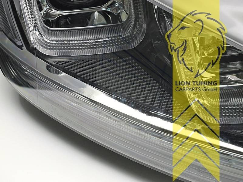LT Pair LED DRL Lightbar Headlights VW Golf 7 Limo Variant black chrome LHD