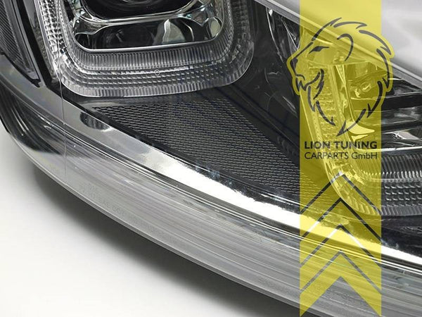 LT Pair LED DRL Lightbar Headlights VW Golf 7 Limo Variant black chrome LHD