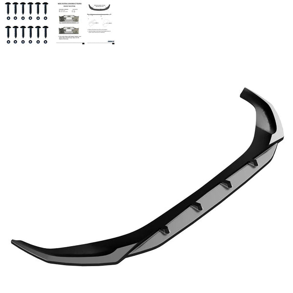 OW Front Bumper Lip Splitter VW AUDI A4 B9 Facelift 2019-2024 Gloss Black