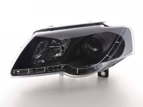 FK LED DRL Lightbar SERVO Headlights VW Passat B6 3C 05+ Black LHD