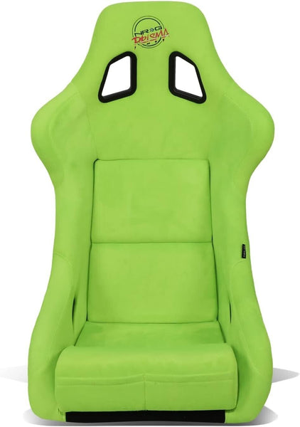 UK STOCK NRG PRISMA x1 Universal Sports Bucket Seat Green Alcantara LARGE FB