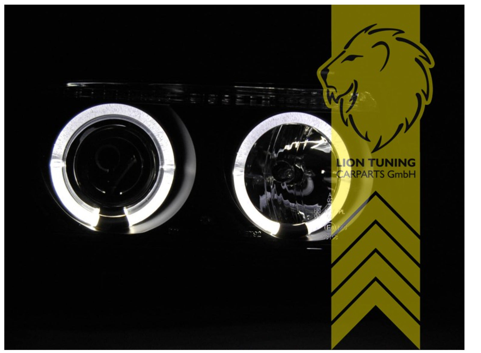 LT Pair LED DRL Lightbar Halo Ring Headlights VW Vento 1H2 H1 / H1 chrome LHD