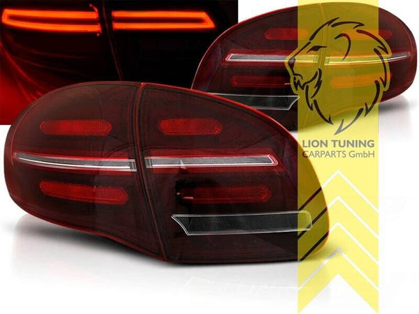 LT LED Lightbar Rear Lights Tail Porsche Cayenne 2 92A 10-14 red smoke LHD