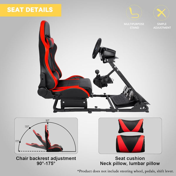 Driving Game Sim Racing Frame  Seat G27 G29 G920 G923 Wheel Pedals Xbox PS PC