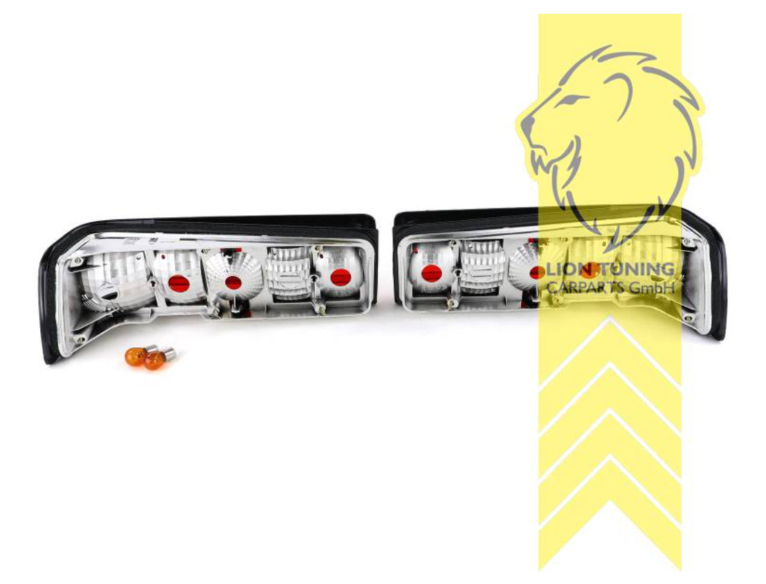 LT Pair Halogen Rear Lights Mercedes W201 190E red white chrome