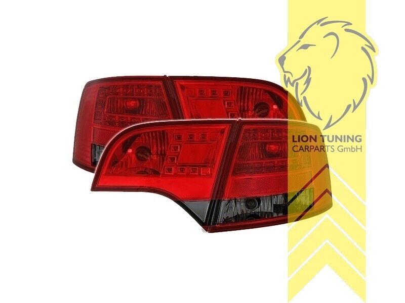 LT LED DRL Lightbar Rear Lights Audi A4 B7 8E Avant red black 04-08 LHD