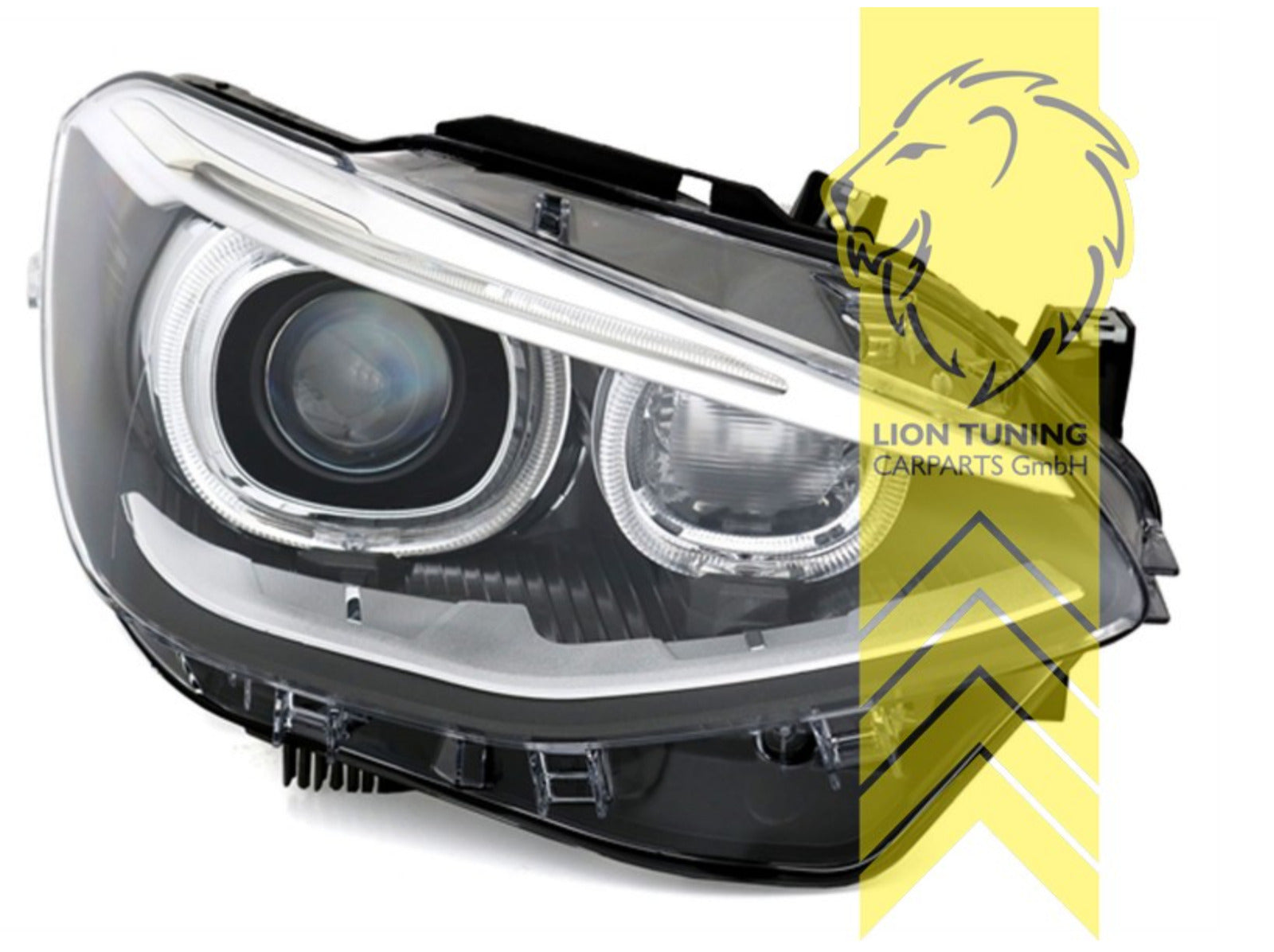 LT LED DRL Angel Eye Halo Ring Headlights BMW 1 Series F20 F21 Black LHD