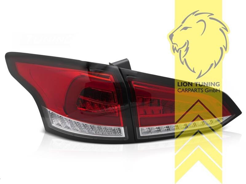LT Pair LED Rear lights Ford Focus 3 SW Estate Tournament 11-15 Red Clear LHD