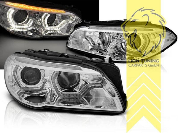 LT LED DRL Lightbar Headlights BMW F10 Limo F11 Touring chrome Xenon LHD