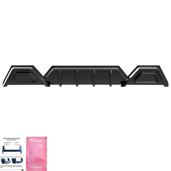 OW Rear Diffusor Diffuser VW Transporter T7 24+ Transit Custom 2 ABS Gloss Black