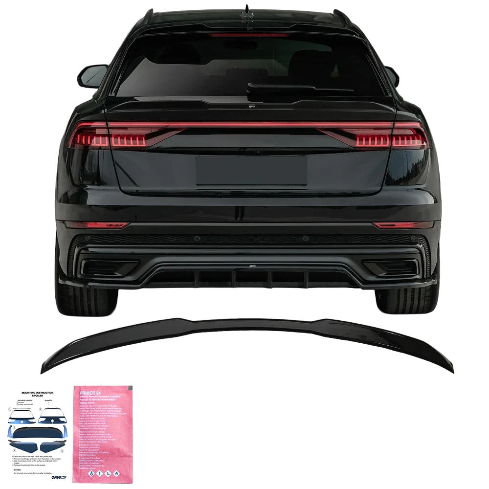 OW Rear Tail Trunk Spoiler Wing AUDI RS Q8 / SQ8 / Q8 S-Line 2018+ Gloss Black