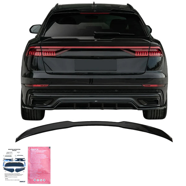 OW Rear Tail Trunk Spoiler Wing AUDI RS Q8 / SQ8 / Q8 S-Line 2018+ Gloss Black