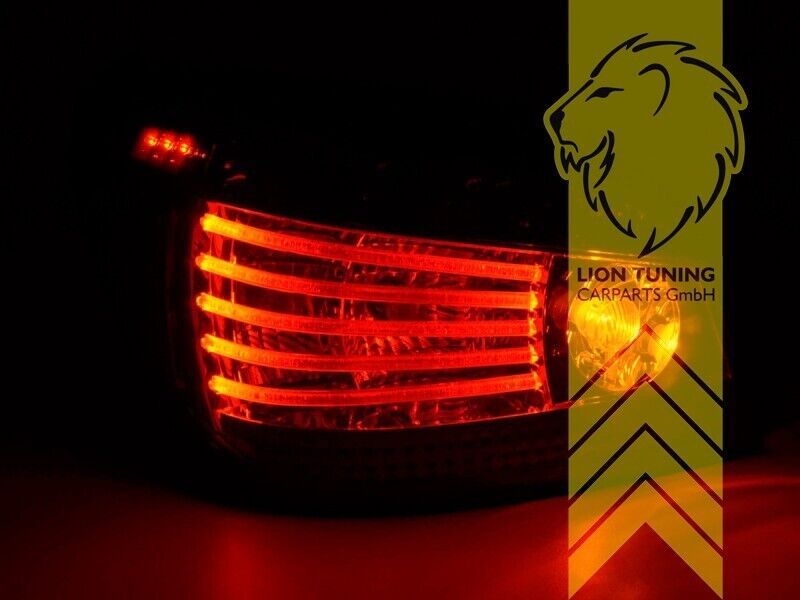 LT LED DRL Lightbar Rear Tail Lights BMW 5 Series E60 03-07 red black smoke LHD