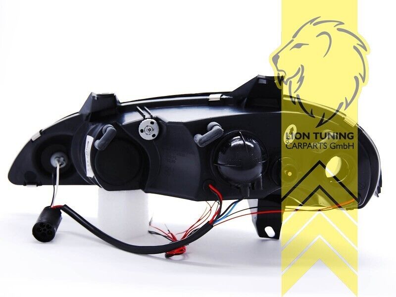 LT LED DRL Halo Ring Eye Headlights Opel Tigra A 94-00 black LHD