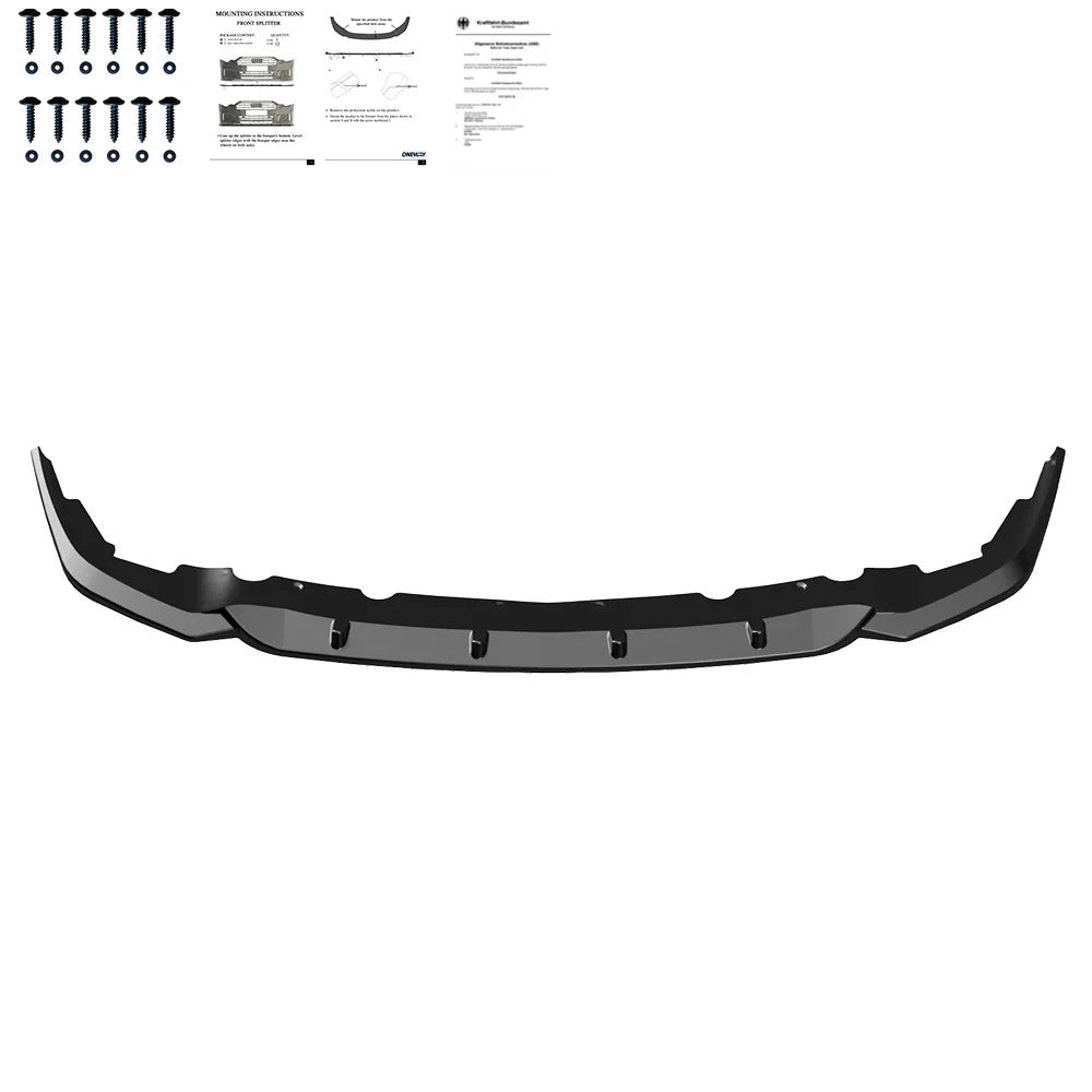OW Front Bumper Lip Splitter BMW 1 Series F40 M-Pack M135i 19-24 Gloss Black