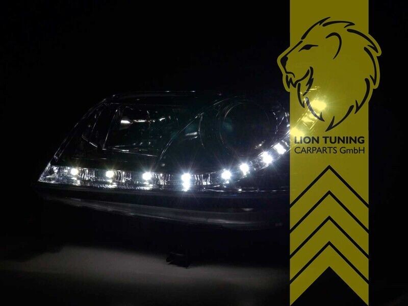 LT Pair LED DRL Lightbar Headlights Opel Zafira A F75 Chrome 99-05 H1 LHD