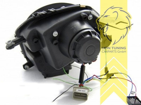 LT LED DRL Lightbar Halo Ring Headlights Mini Cooper JCW R56 R57 Black 06-14 LHD