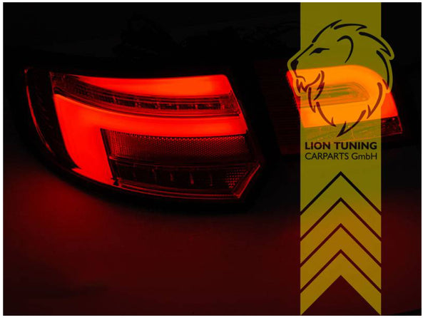 Liontuning LED Lightbar Rear Lights Tail Lamps Audi A3 8P 8PA FL Facelift 08-12 Smoke S3 LHD