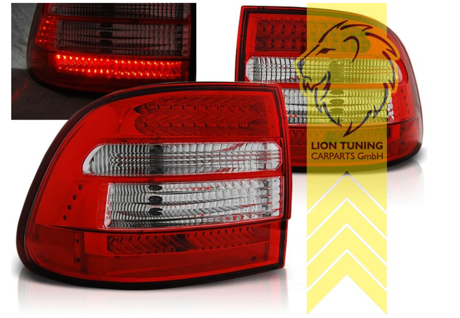 LT Pair LED Lightbar Rear Lights Tail Porsche Cayenne 1 9PA Red white clear LHD