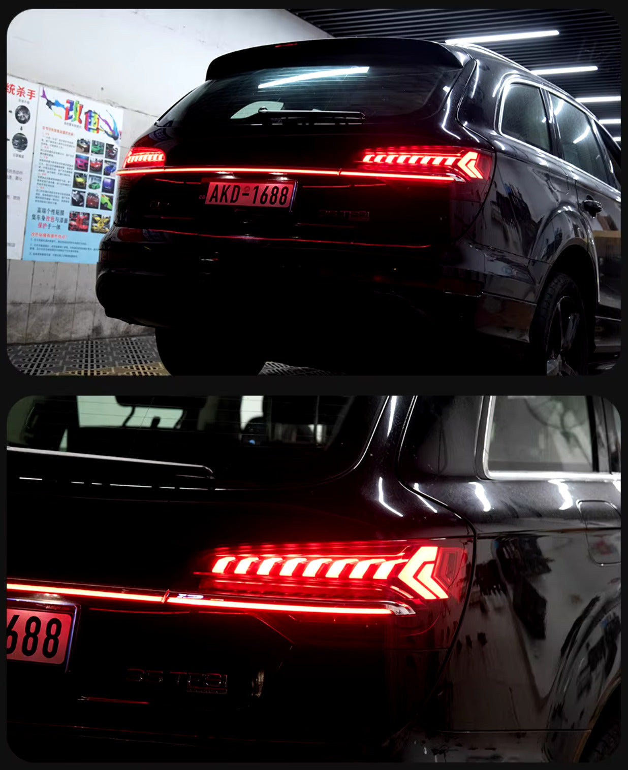 TYPY Pair LED DRL Lightbar REAR LIGHTS Tail Lamps Audi Q7 2006-2015 LHD