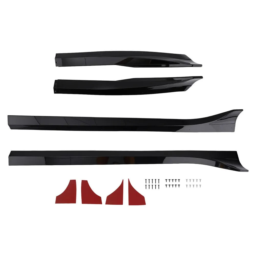 MXPR Pair ABS Side Skirts Extensions Body Kit Tesla Model 3 17-23 Black